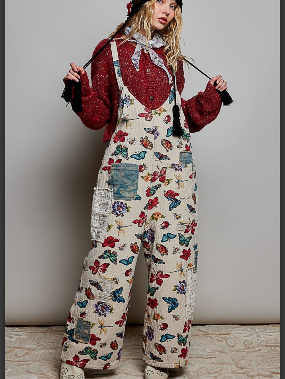 #2026 POL Butterfly Wanderer Patchwork Overalls